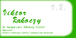viktor rakoczy business card